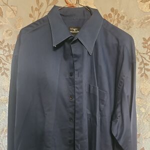 Navy Blue Men's Dress Shirt